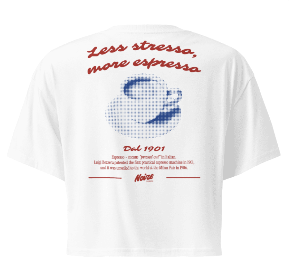 Less Stresso, More Espresso Crop Tee